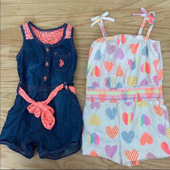 EUC Healthtex & US Polo Association Girls Romper Bundle - Picture 1 of 7